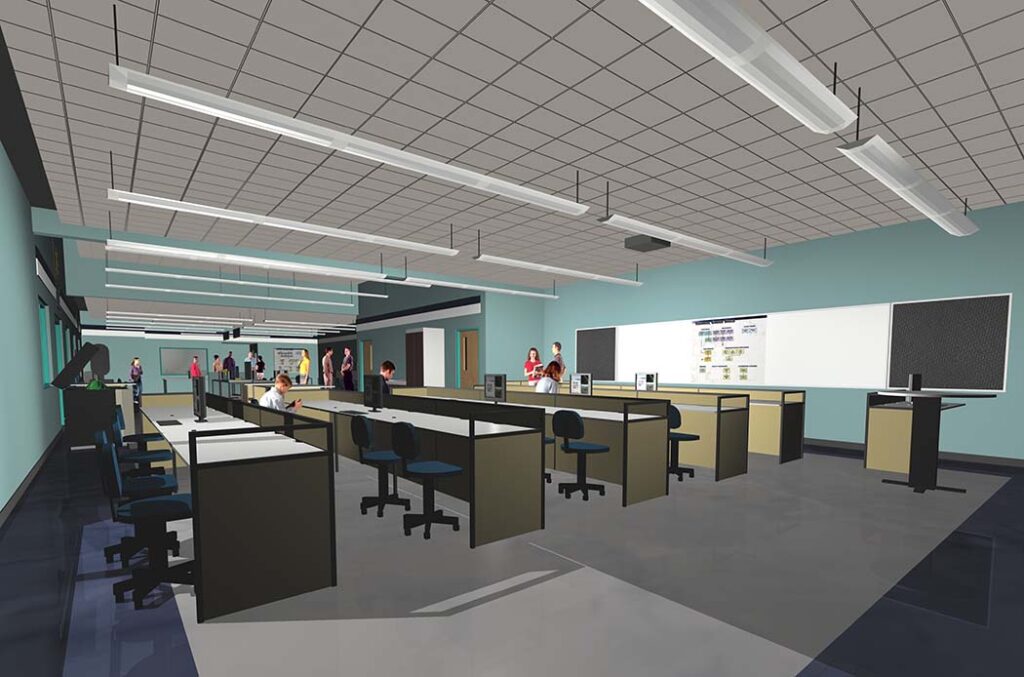 Pine Ridge High School Manufacturing Lab – Hall & Ogle Architects